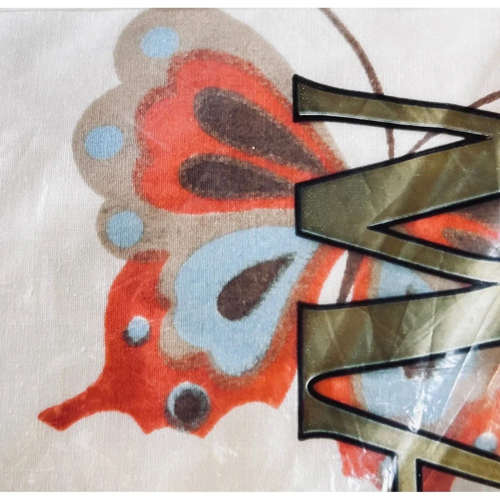 Vintage‎ Martex Butterfly Twin Fitted Sheet No Iron Percale WestPoint Pepperell